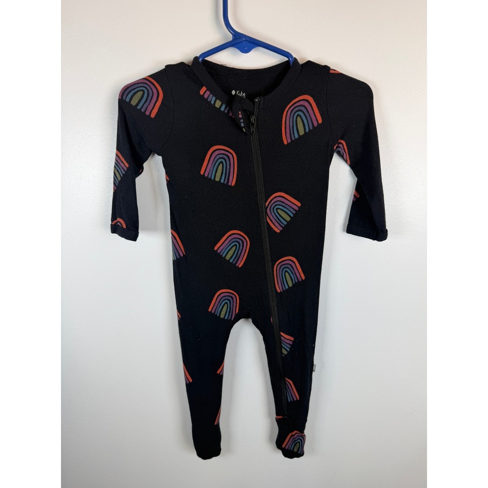 Kyte Baby Midnight Rainbow Print Footie 3-6 Months